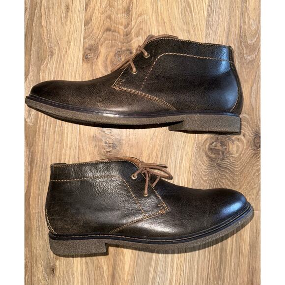Lucky Brand Boone Brown Leather Chukka Ankle Boots - Size 13 - W3 main image 4